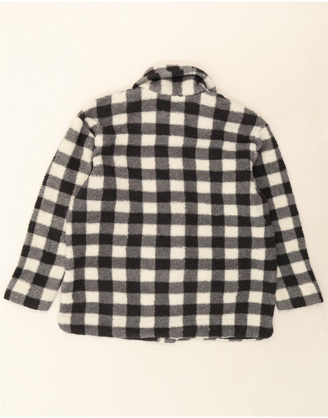 LEE Womens Fleece Jacket UK 18 XL Black Gingham Polyester Vintage Lee and Second-Hand Lee from Messina Hembry 