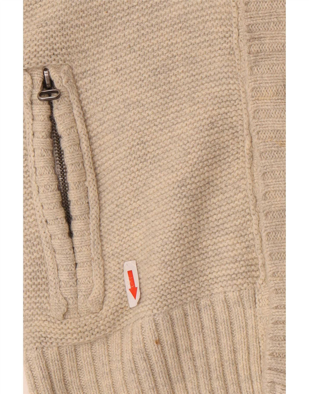 Superdry Herren-Cardigan-Pullover aus Baumwolle in Mittelbeige