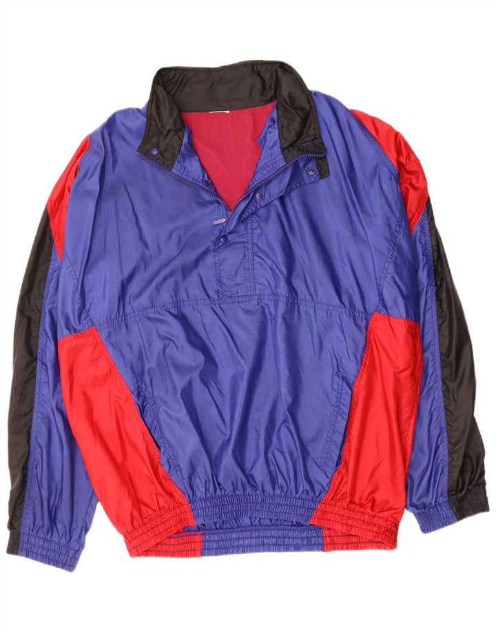 NIKE Herren Loose Fit Pullover Windjacke UK 44 2XL Blau Farbblock