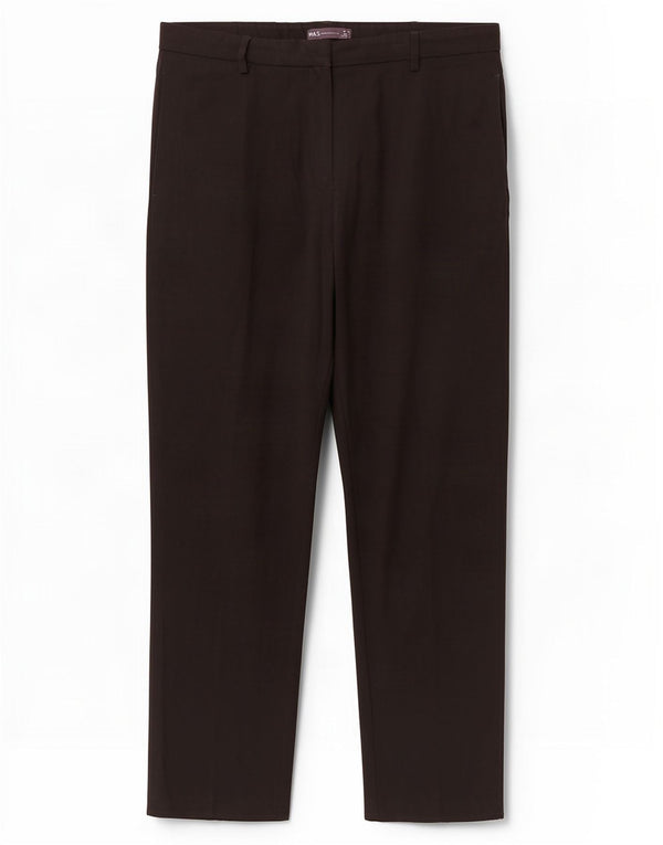 Marks & Spencer Damen Tapered Freizeithose UK 16 Large W34 L30 Schwarz