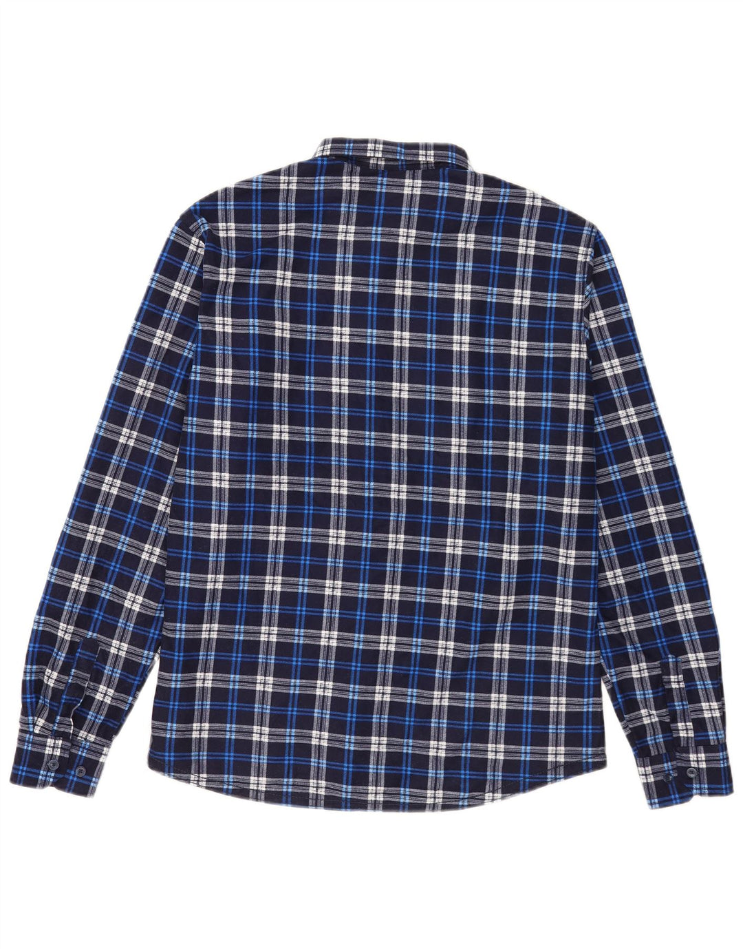 Vintage Herren Flanellhemd 2XL Blau kariert