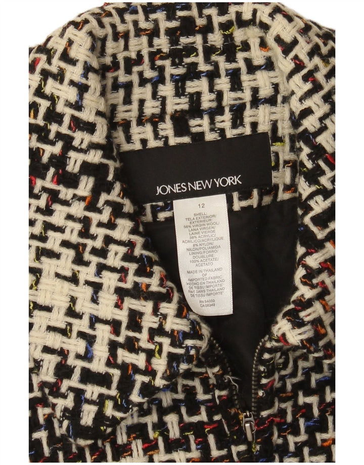 Jones New York Damen Blazer Jacke UK 12 Mittel Mehrfarbig Geometrisch