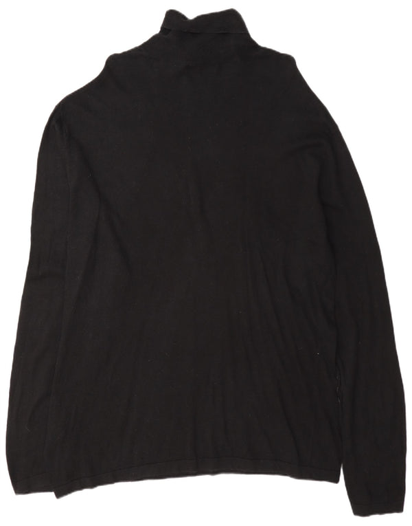 Nautica Herren-Pullover mit Rollkragen, 2XL, schwarze Baumwolle