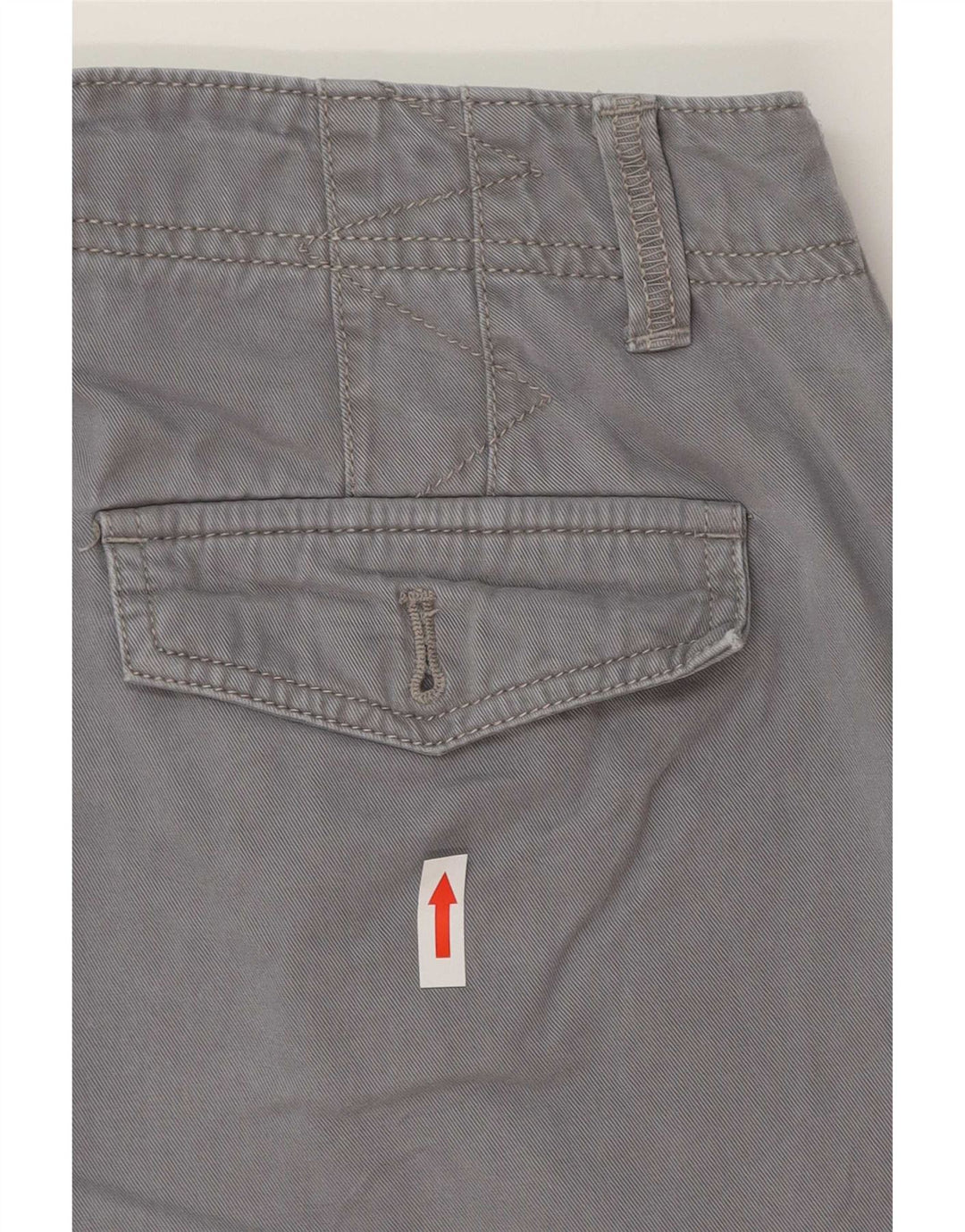 Eddie Bauer Damen Chino-Shorts US 8 Medium W30 Graue Baumwolle