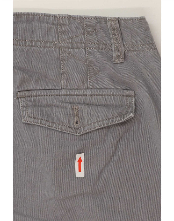 Eddie Bauer Damen Chino-Shorts US 8 Medium W30 Graue Baumwolle