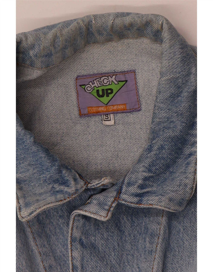 Vintage Herren Loose Fit Jeansjacke UK 36 Small Blue
