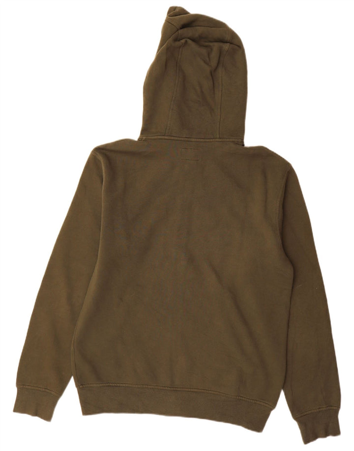 Timberland Herren-Kapuzenpullover mit normaler Passform und Reißverschluss, mittlere Khaki-Baumwolle