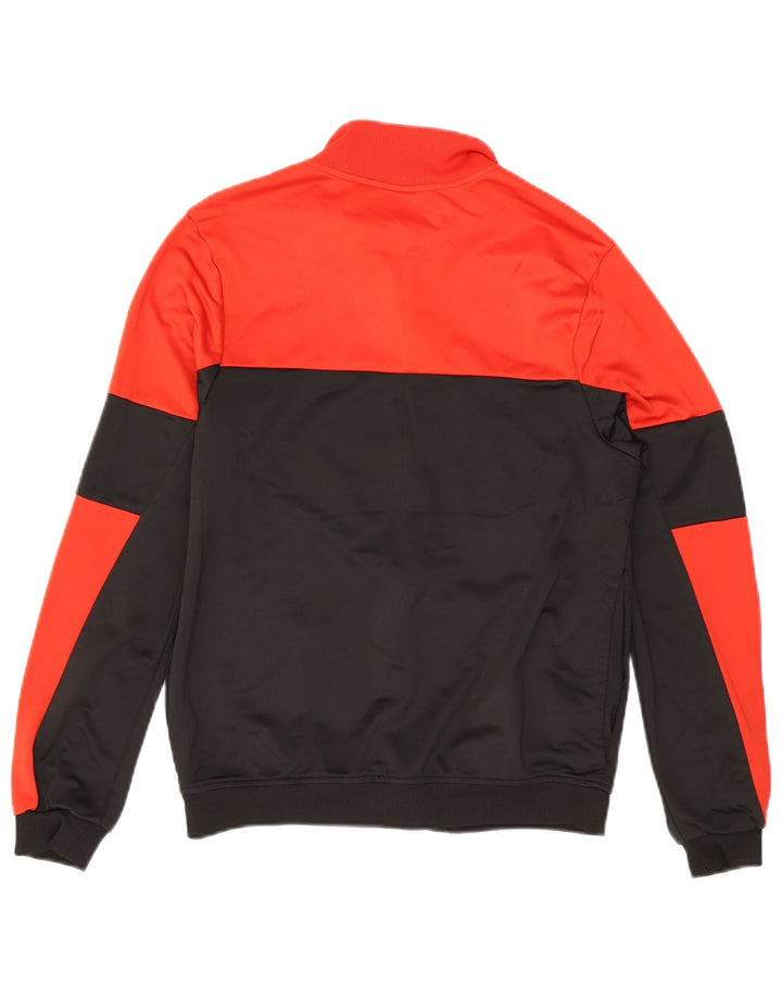 Umbro Herren-Trainingsanzug-Top-Jacke aus mittelrotem Colourblock-Polyester