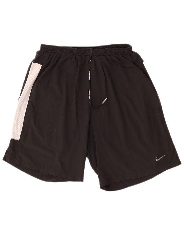 Nike Herren-Sportshorts, Größe S, Schwarz, Colourblock-Polyester