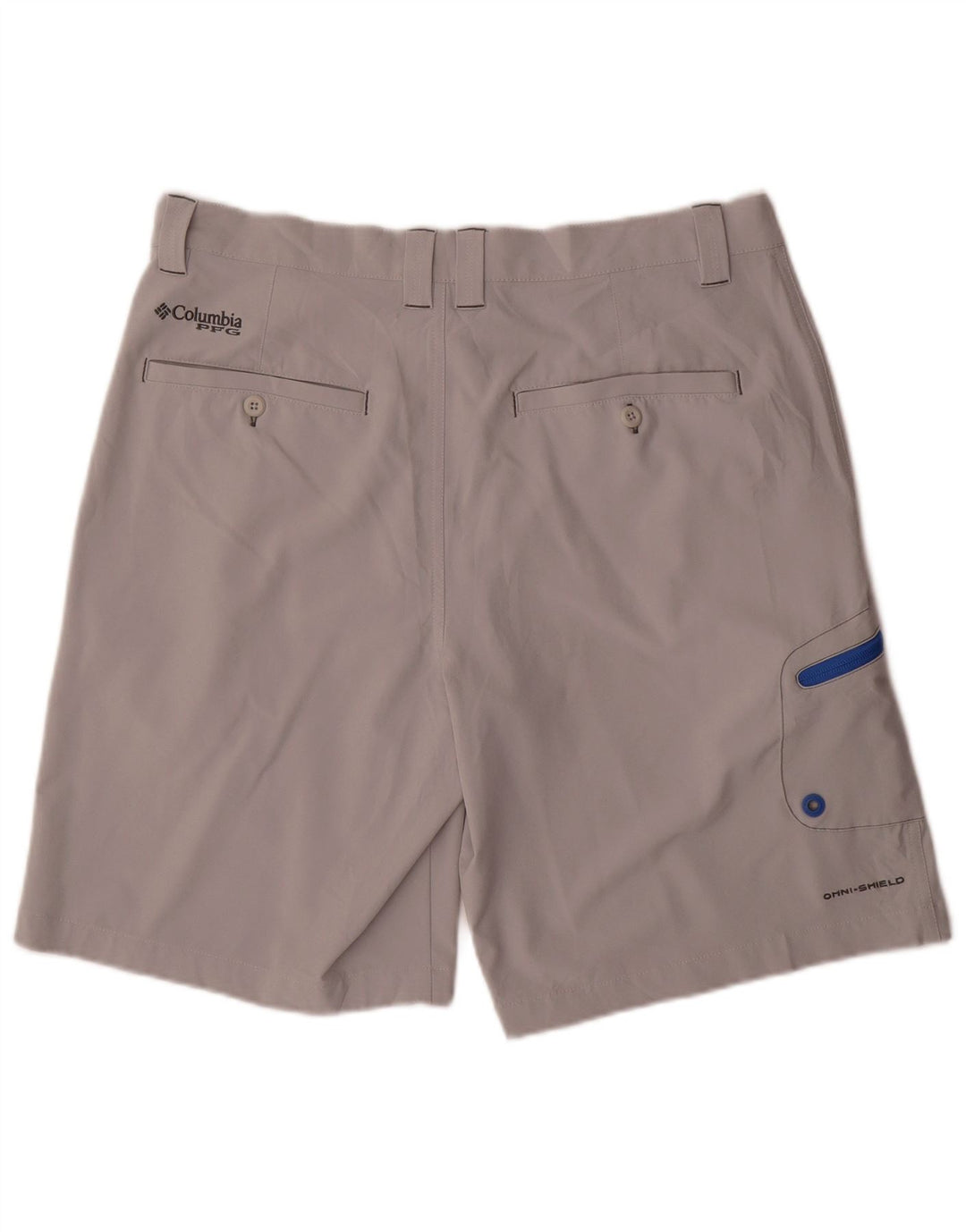 Columbia Herren Omni-Shield Cargo Shorts W34 Large Grau Polyester