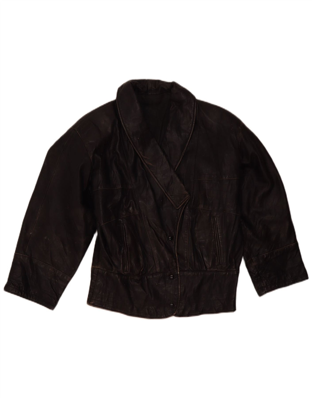 Vintage Damen Lederjacke UK 16 Large Braun