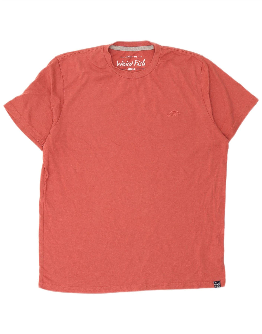 Weird Fish Herren T-Shirt Top Large Rosa Baumwolle