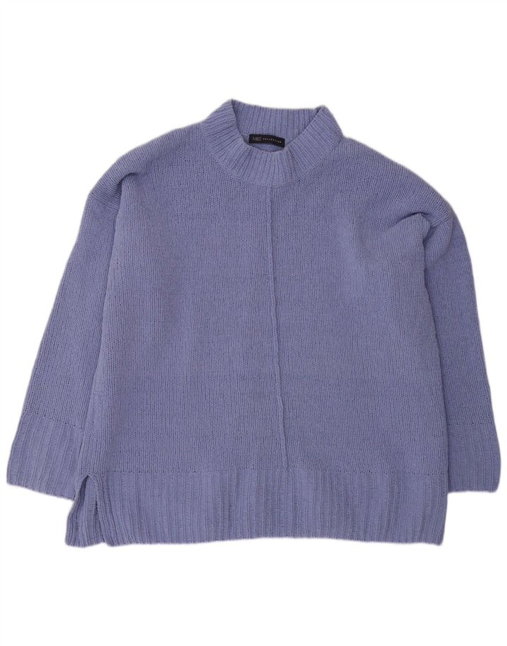Marks & Spencer Damen-Pullover, übergroß, Rollkragenpullover, Gr. 18, XL, Lila