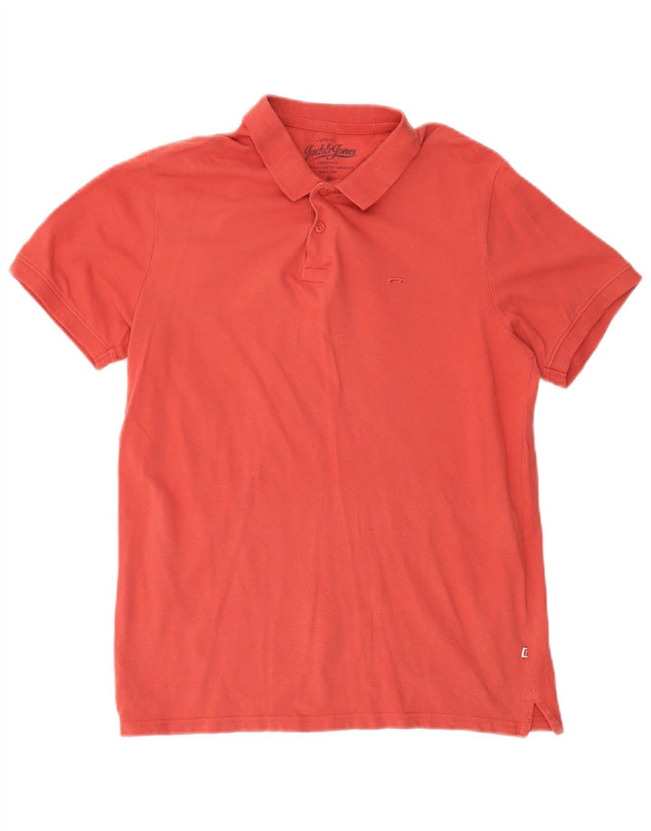 JACK & JONES Herren-Poloshirt aus mittelrosa Baumwolle