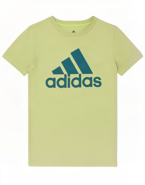 Adidas Jungen Grafik T-Shirt Top 9–10 Jahre grüne Baumwolle