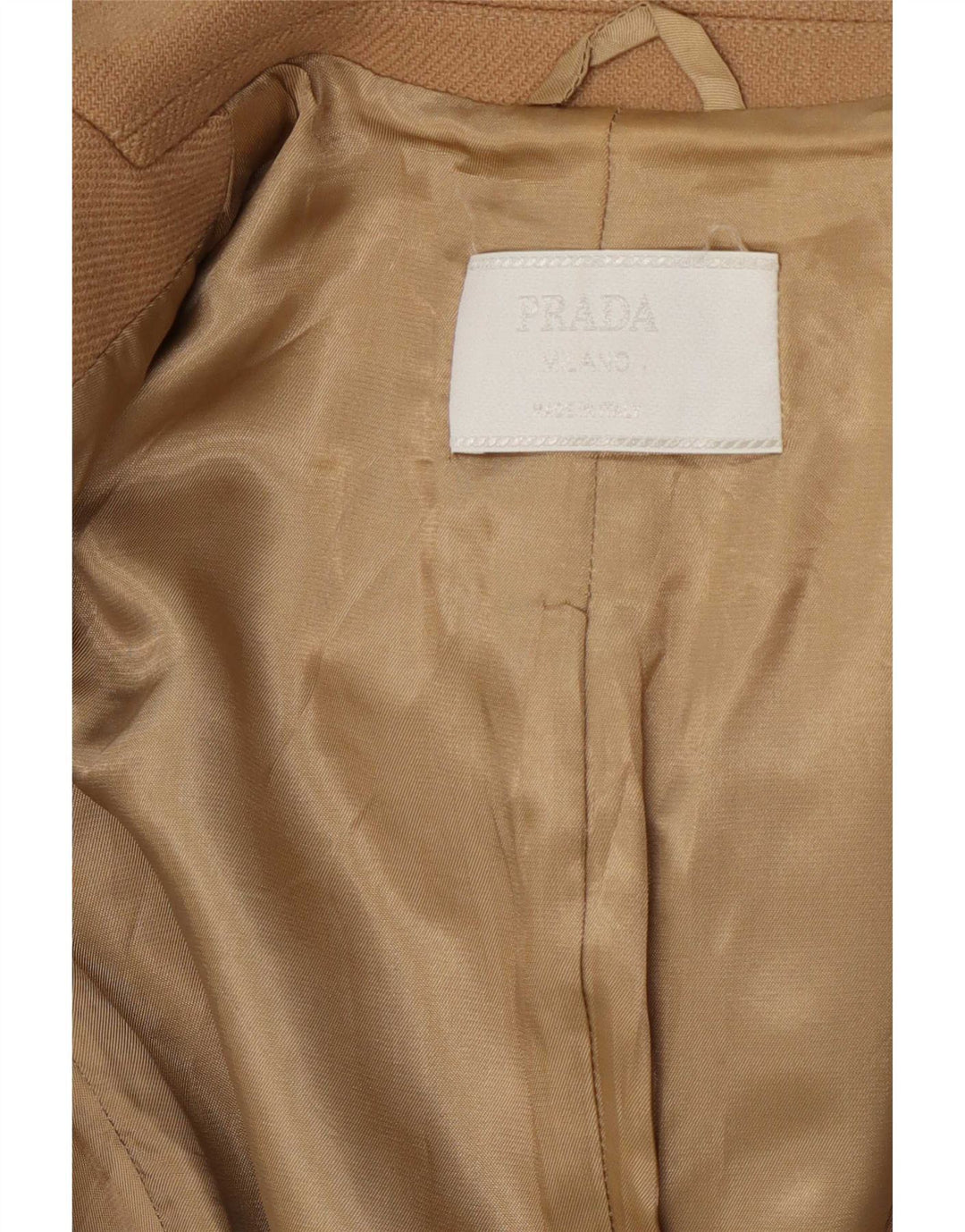 Prada Damen 3-Knopf-Blazerjacke IT 38 XS Beige Wolle Klassisch