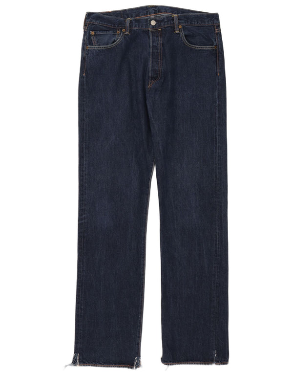 Levi's Herren 501 Straight Jeans W36 L36 Marineblaue Baumwolle