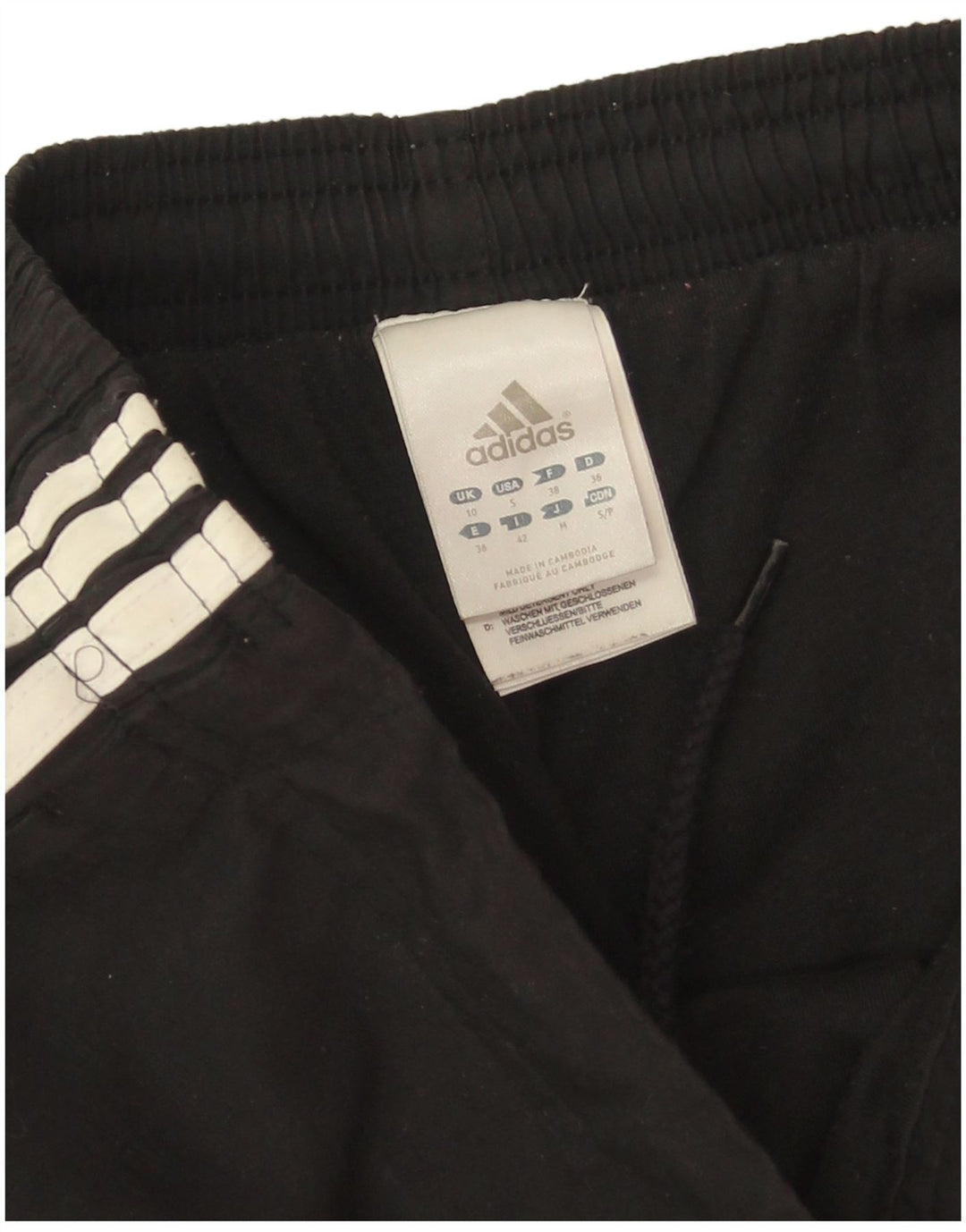 Adidas Damen Trainingshose Jogger UK 10 Small Schwarz Polyester