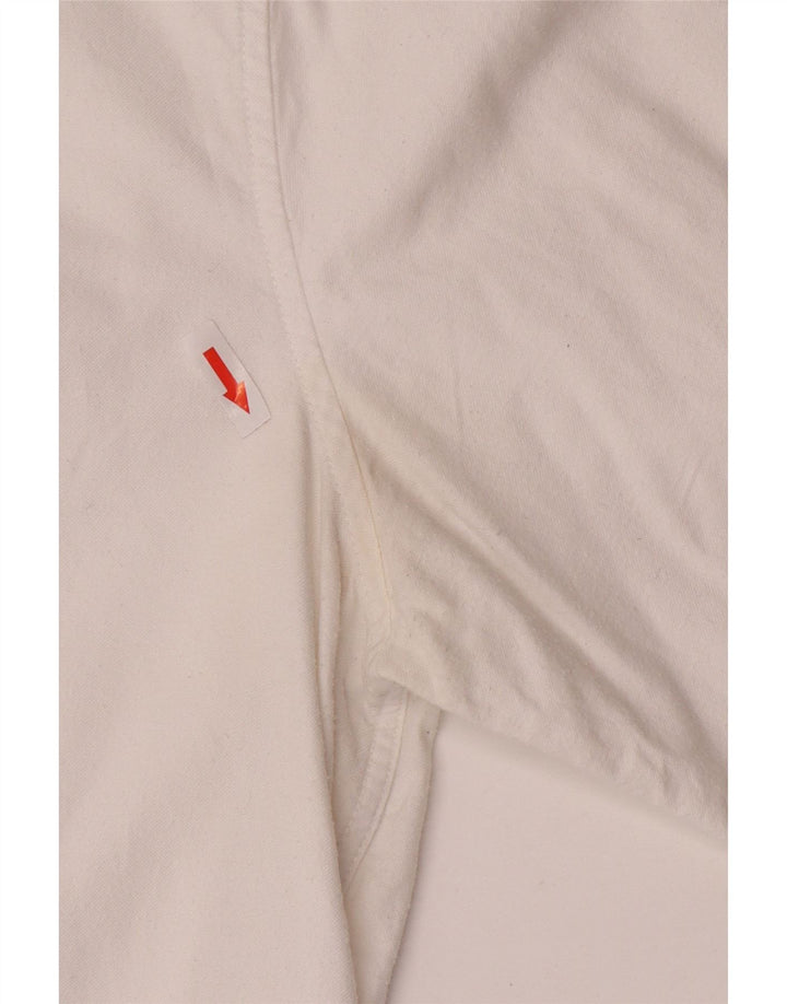 Crew Clothing Herren-Slim-Fit-Hemd aus mittelweißer Baumwolle
