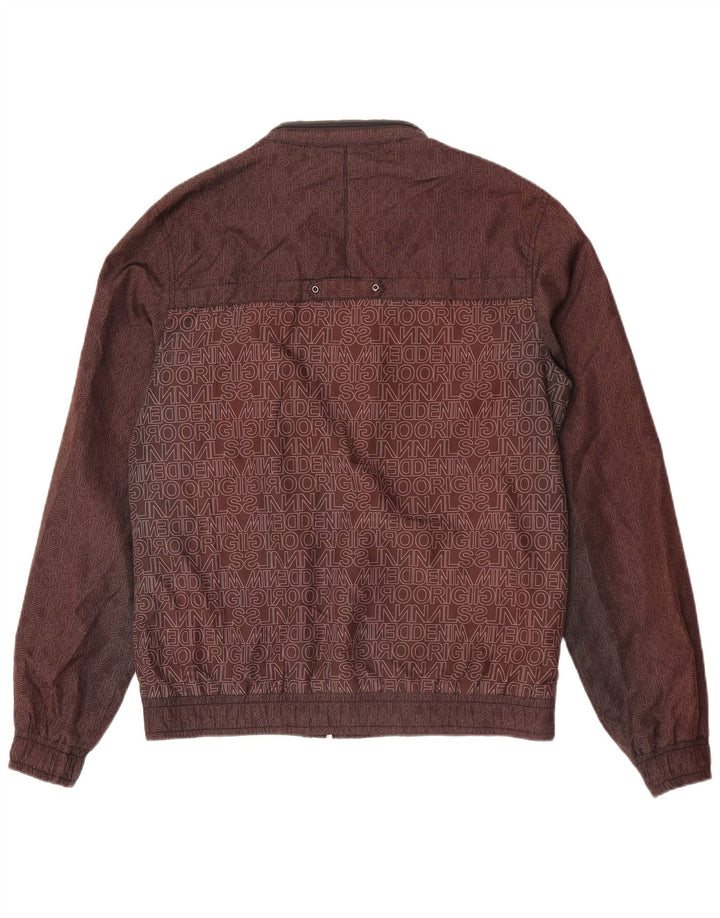 Jack & Jones Herren Bomberjacke mit Grafik, UK 38, Mittelbraun, Farbblock
