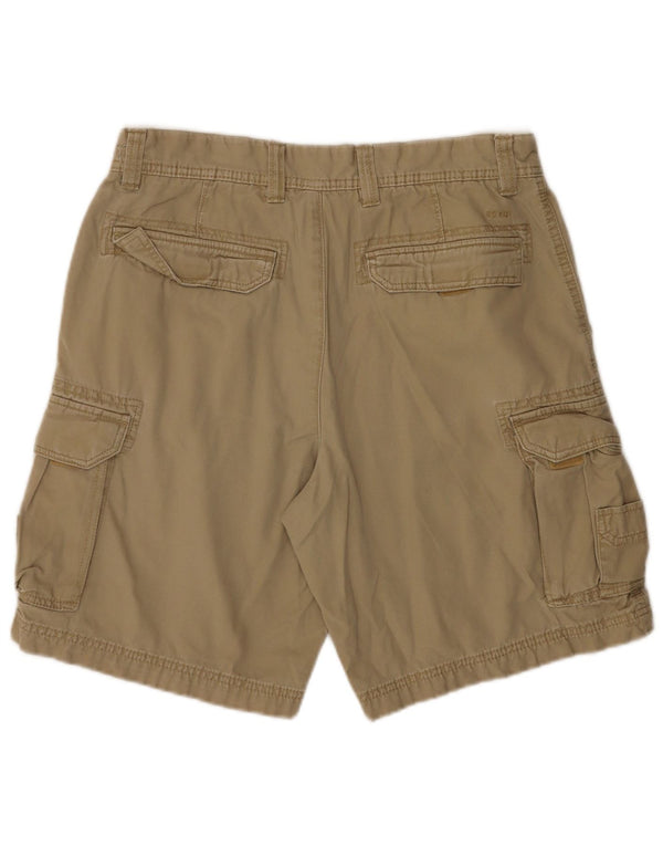 IZOD Herren Salt Water Cargo Shorts W34 Large Beige Baumwolle