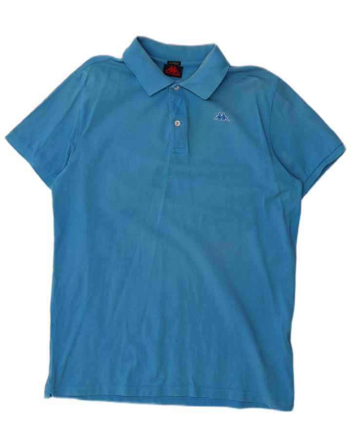 Kappa Herren Poloshirt XL Blau Baumwolle