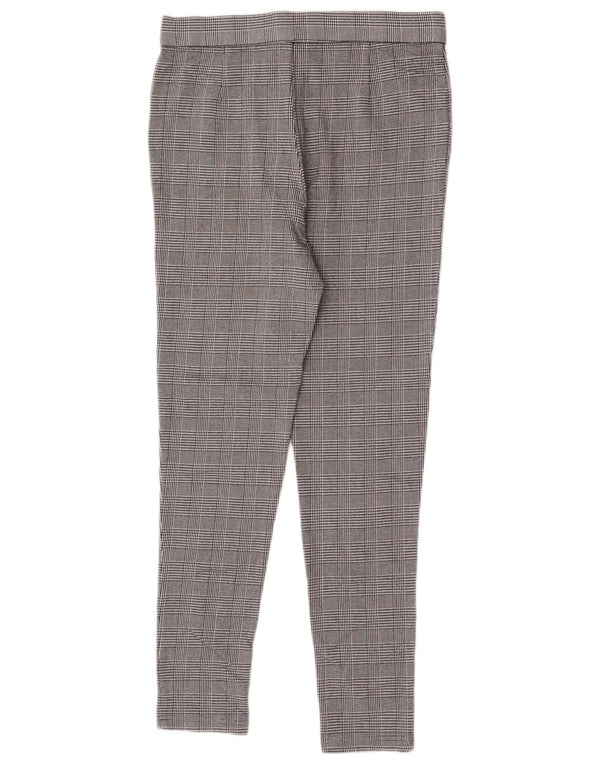 Zara Damen-Chinohose mit schmaler Passform, groß, W30, L26, grau karierte Viskose