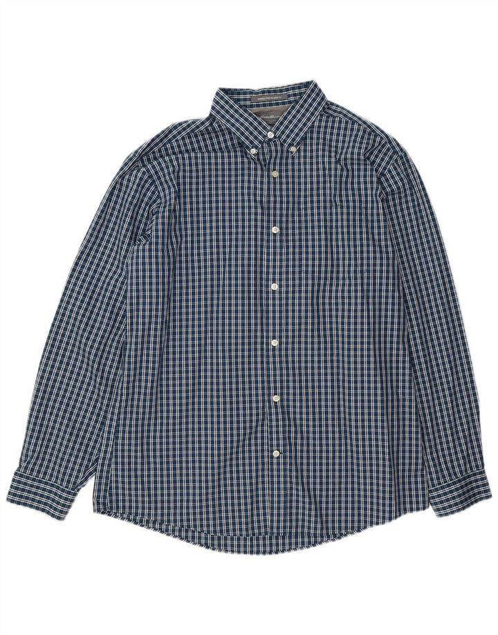 Eddie Bauer Herren-Hemd mit entspannter Passform, große marineblaue Baumwolle