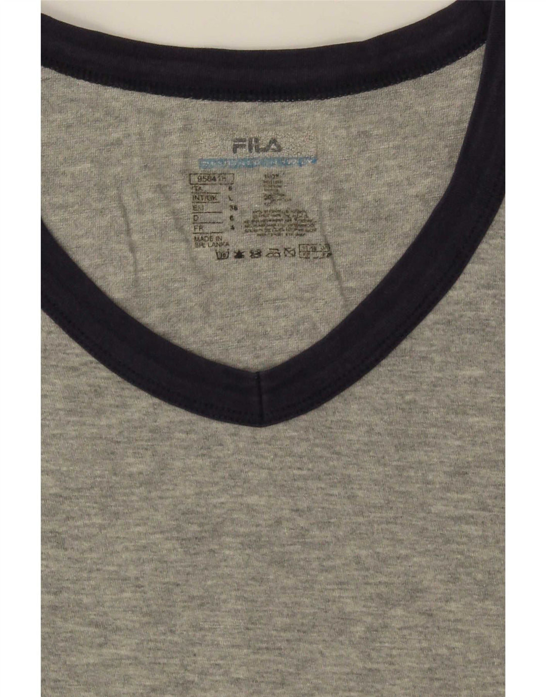 Fila Herren-T-Shirt-Oberteil, groß, grau gesprenkelte Baumwolle