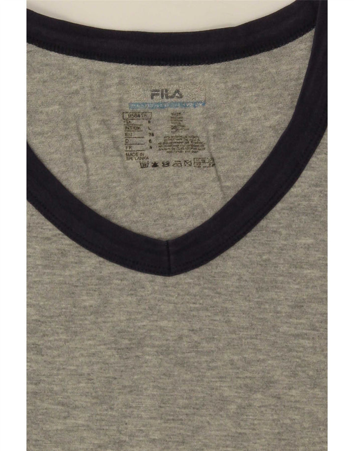 Fila Herren-T-Shirt-Oberteil, groß, grau gesprenkelte Baumwolle