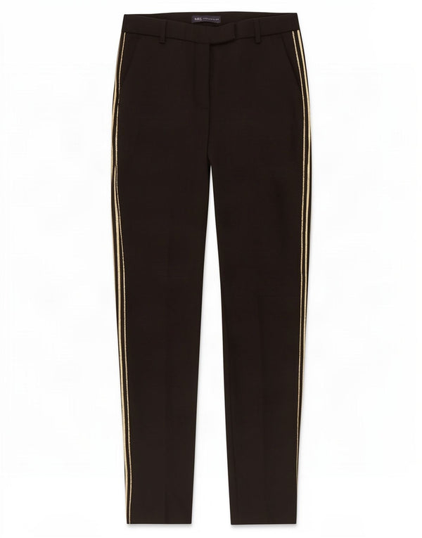 Marks & Spencer Womens Straight Suit Trousers UK 10 Small W30 L30 Black