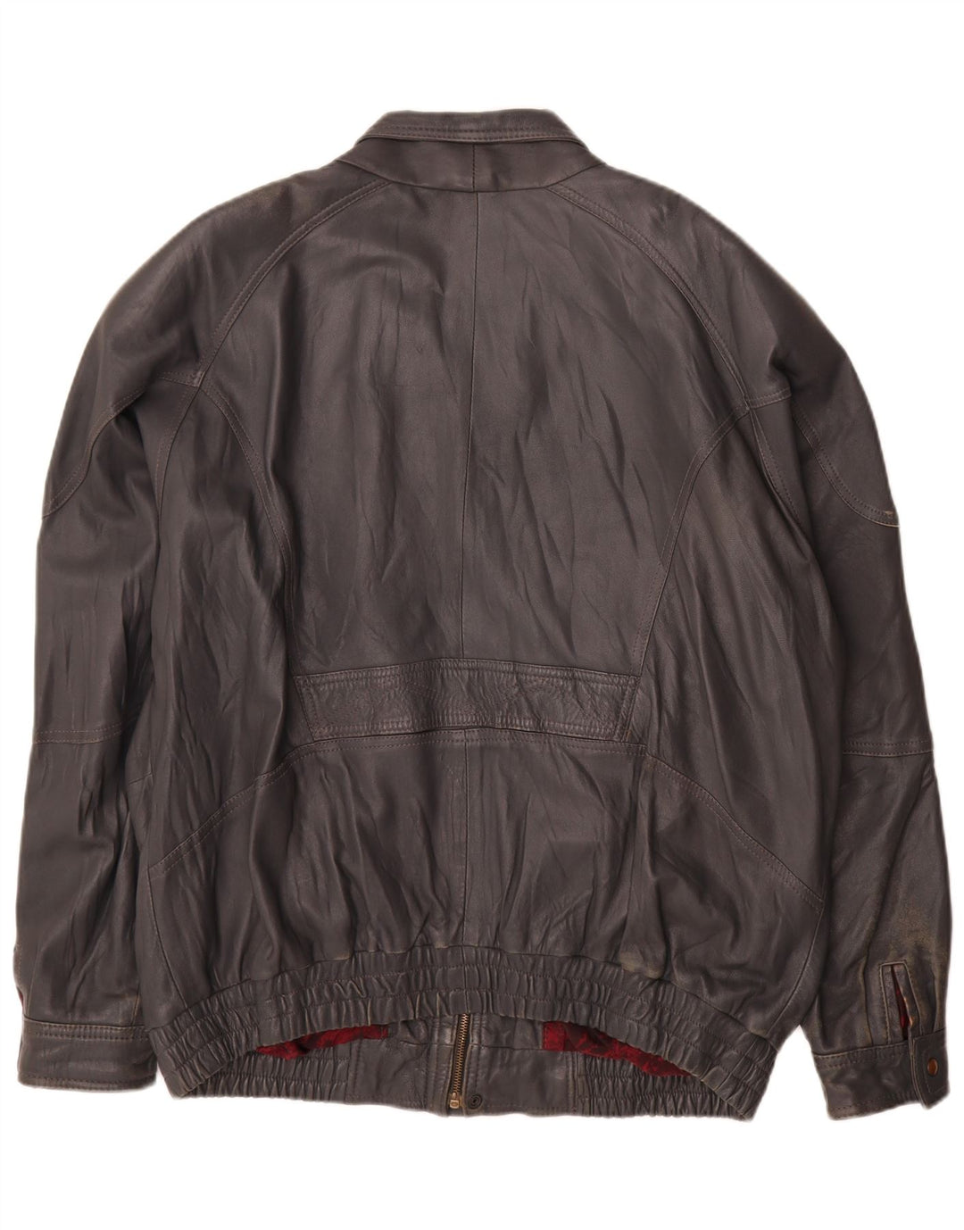 Vintage Herren Lederjacke IT 60 4XL Grau