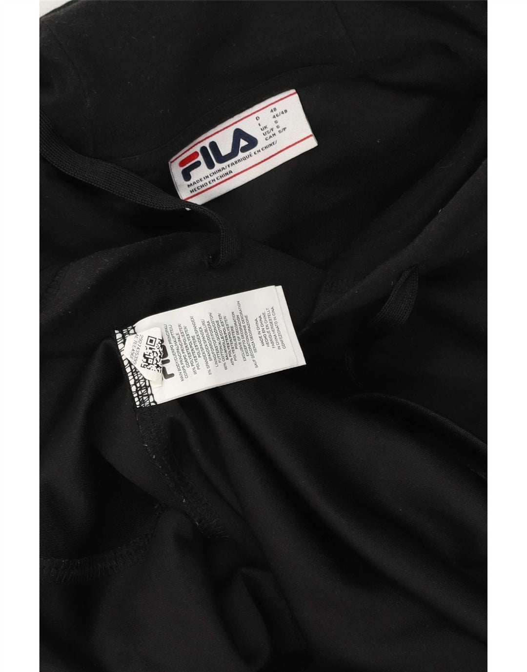 Fila Herren Kapuzenpullover Small Schwarz Polyester