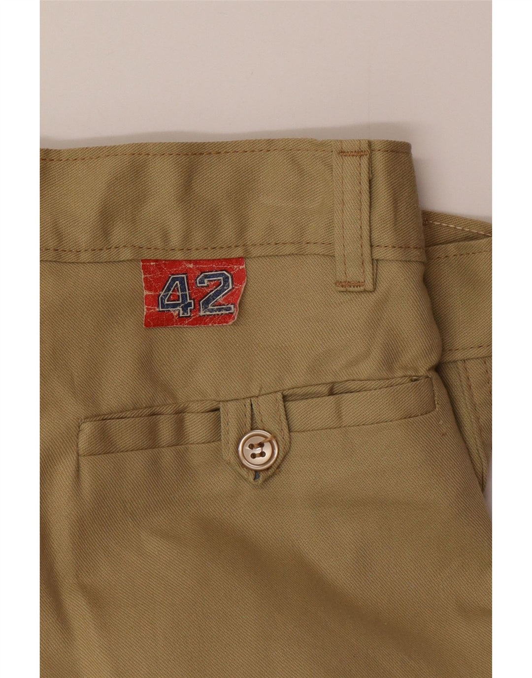 Mash Damen Straight Pegged Chino Hose IT 42 Medium W26 L37 Khaki