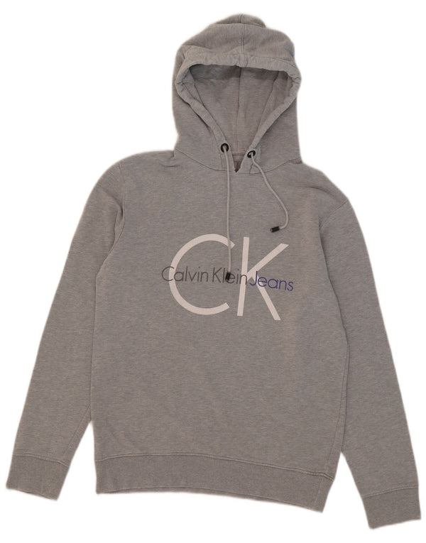Calvin Klein Jeans Herren Graphic Hoodie Pullover Mittelgrau