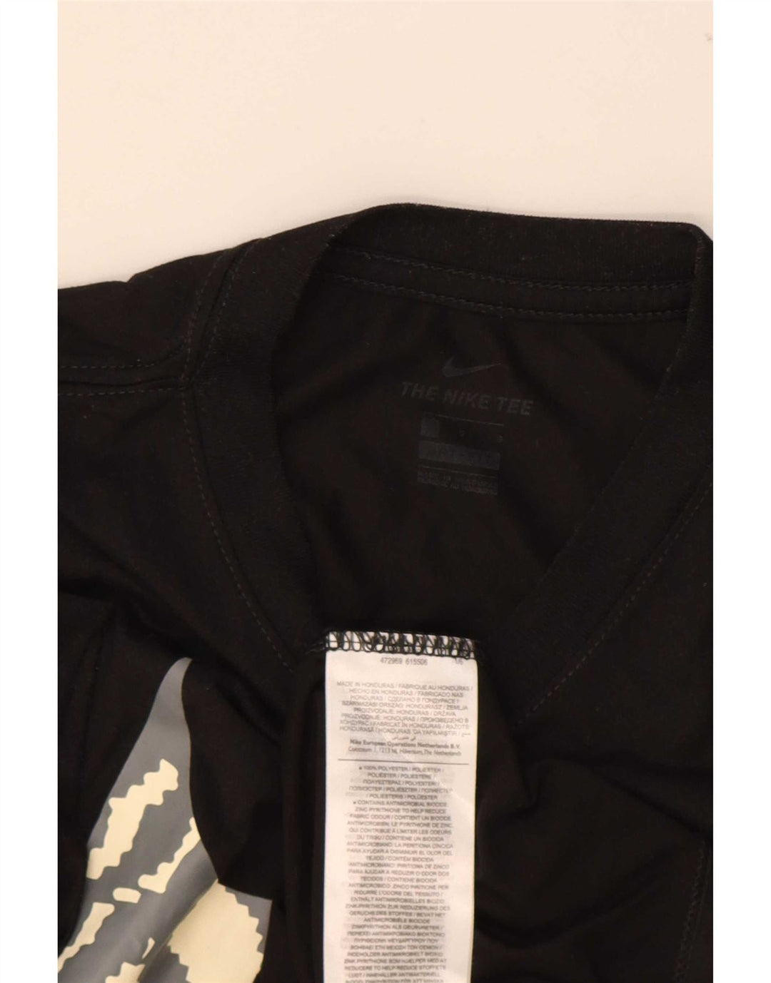 Nike Damen Dri Fit Graphic T-Shirt Top UK 10 Small Schwarz Polyester