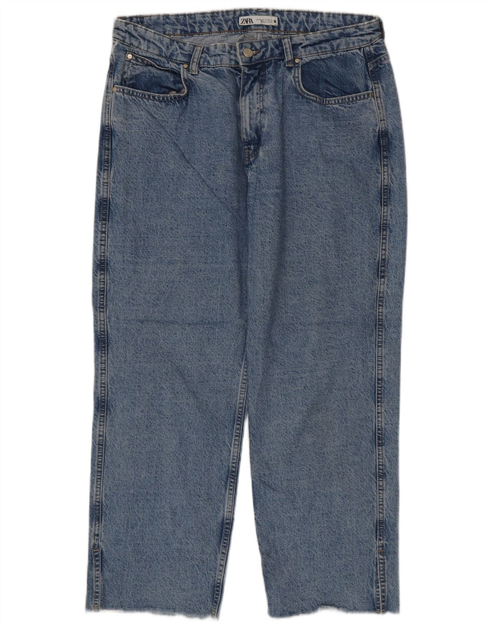 ZARA Damen Loose Jeans EU 42 Large W32 L27 Blau