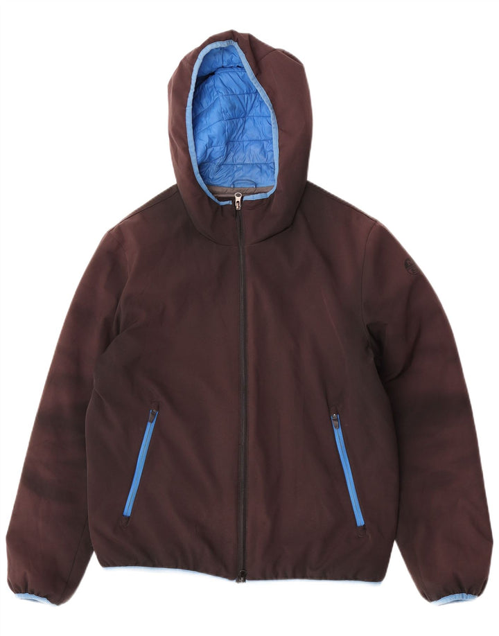 North Sails wattierte Herrenjacke mit Kapuze, UK 38, Mittelgrau, Farbblock
