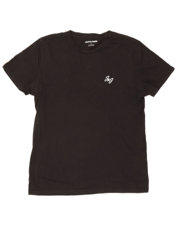 Jack & Jones Herren T-Shirt Top Medium Schwarz Baumwolle