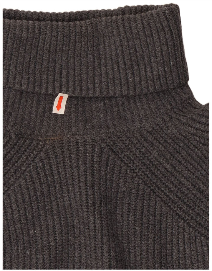 Marks & Spencer Damen Crop Rollkragenpullover Pullover UK 10 Small Grau