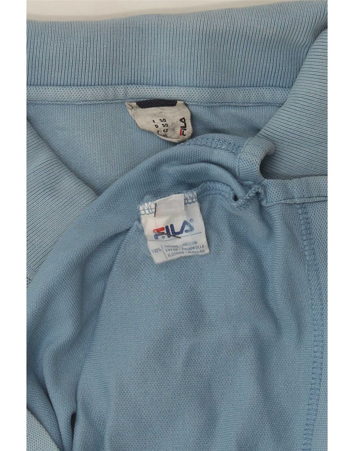 Fila Herren Poloshirt IT 50 mittelblaue Baumwolle