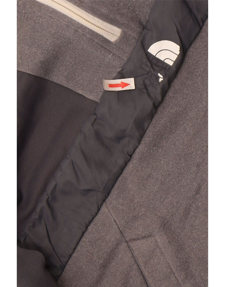 The North Face Herren-Kapuzenpullover mit Reißverschluss am Hals, mittelgraues Polyester