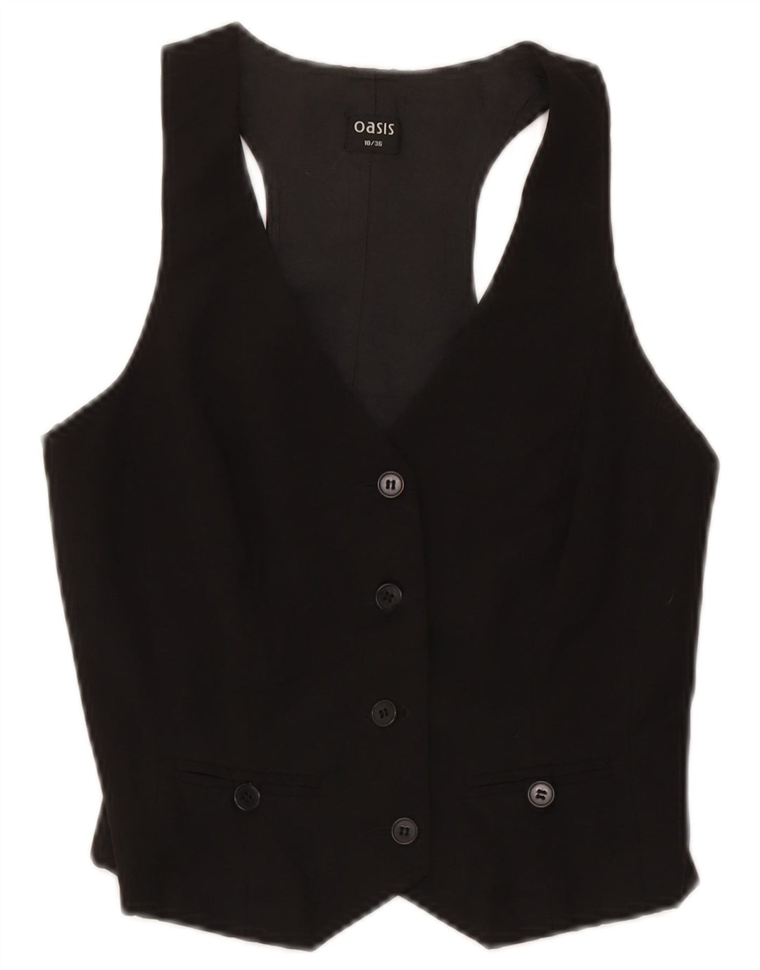 Oasis Damen Weste UK 10 Small Schwarz Polyester