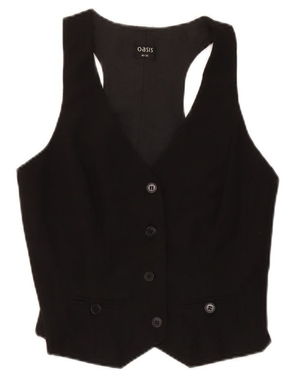 Oasis Damen Weste UK 10 Small Schwarz Polyester