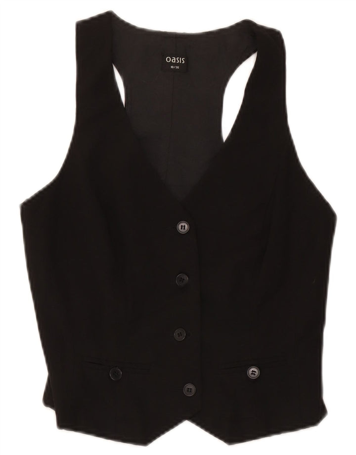 Oasis Damen Weste UK 10 Small Schwarz Polyester