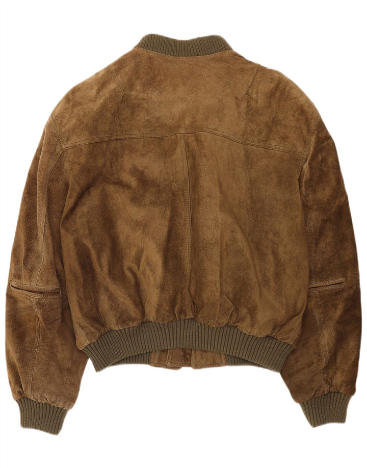 Pierre Cardin Herren Wildleder Bomberjacke EU 52 XL Khaki Leder