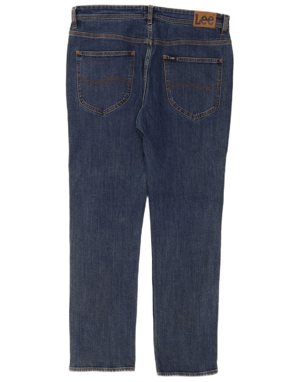 Lee Damen Slim Jeans W34 L30 Blaue Baumwolle
