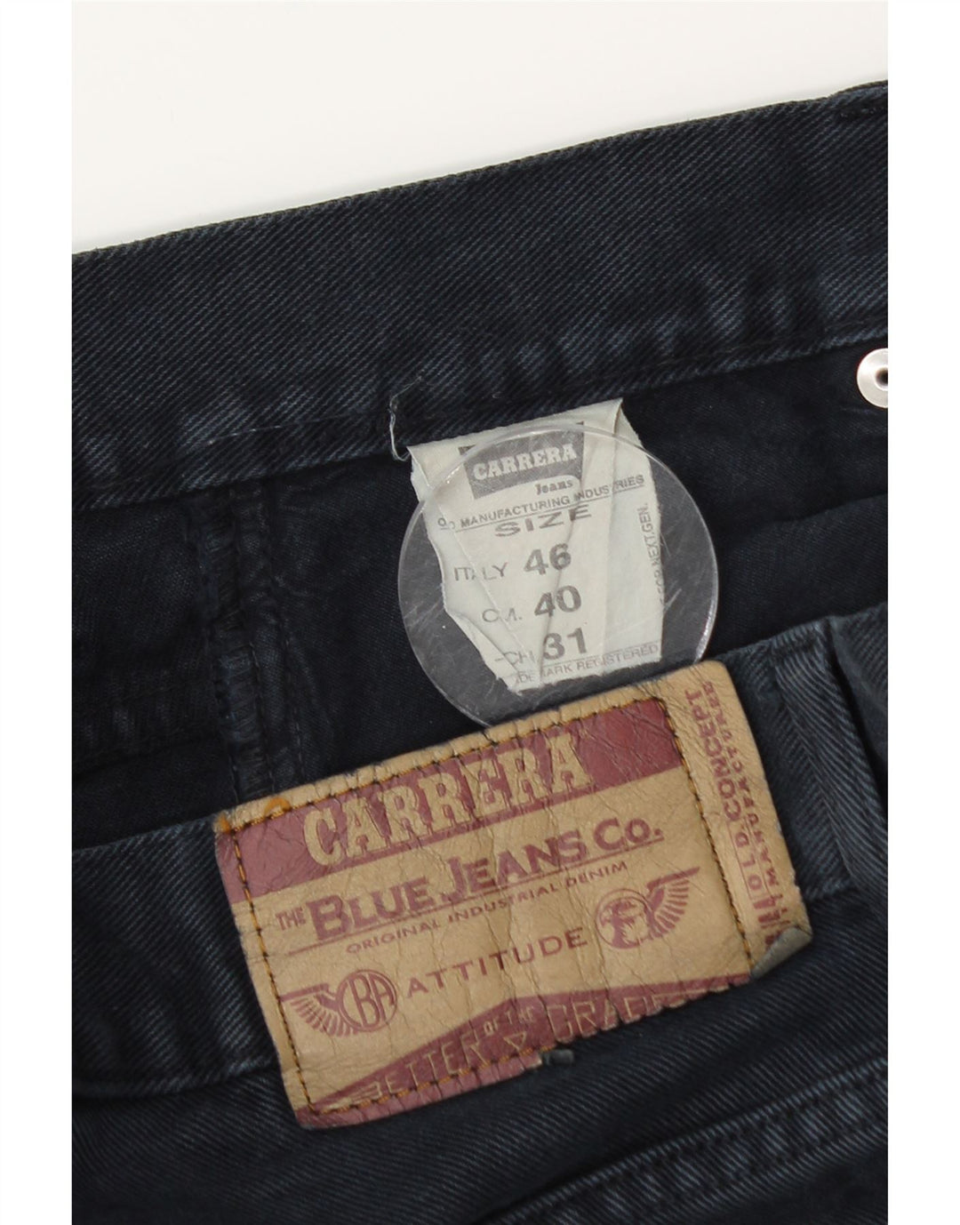 Carrera Herren Straight Jeans IT 46 Small W31 L27 Marineblau Baumwolle