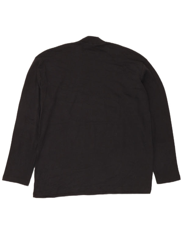 F.LLI CAMPAGNOLO Herren Top Langarm 2XL Schwarz Baumwolle