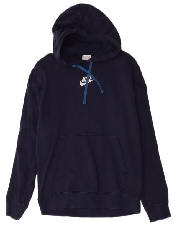Nike Herren-Kapuzenpullover mit Grafik, Größe S, marineblau, Colourblock-Baumwolle